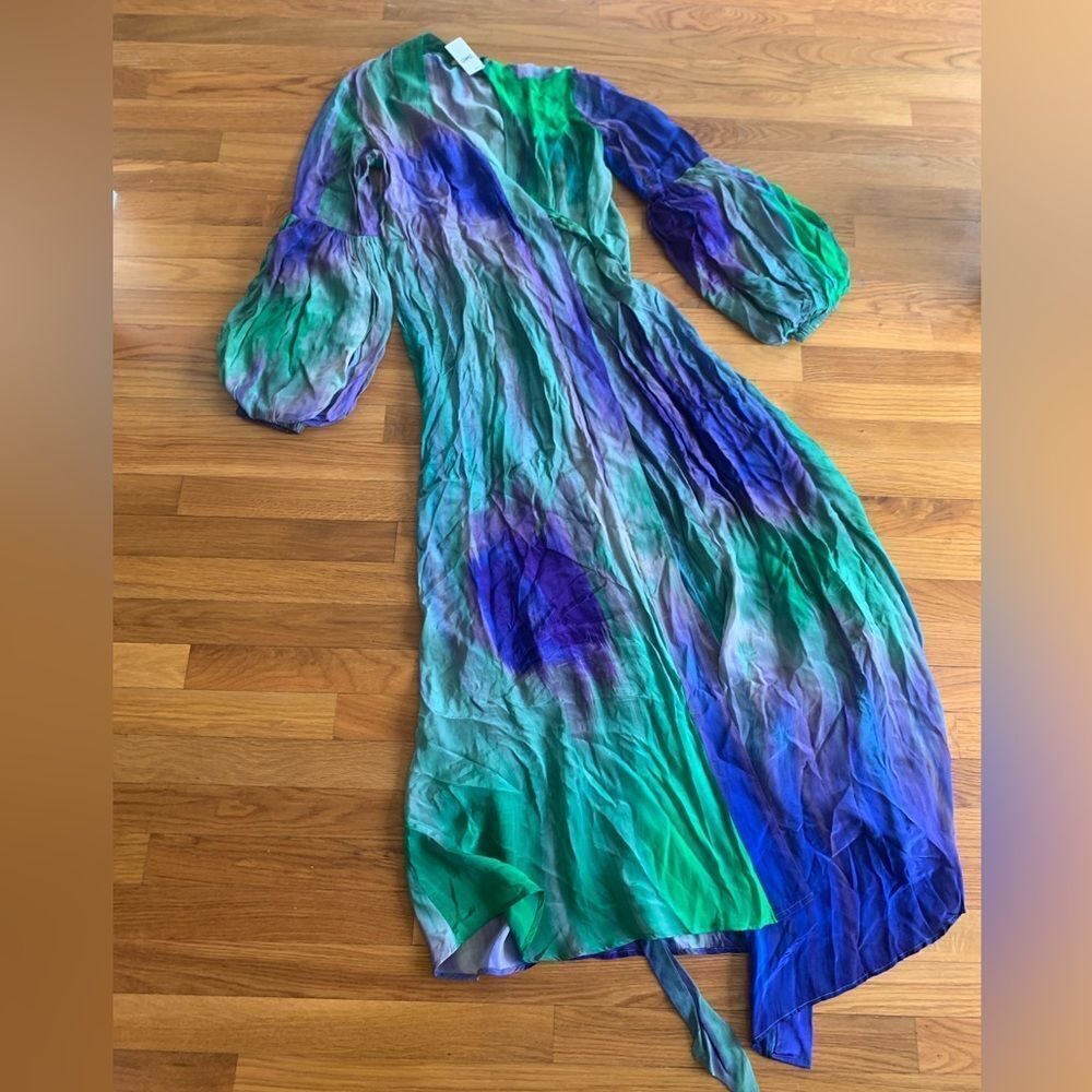 Anthropologie Siddhartha Bansal Long-Sleeve Wrap Dress - Picture 5 of 6